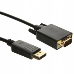 Kabel DisplayPort - VGA 1,8m Adapter DP do VGA, konwerter, FHD