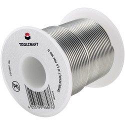 Toolcraft 2160424 Solder Wire Lead-Free Sn99.3Cu0.7 100g Halogen-Free