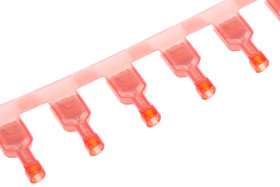 Konektor płaski Żeński 6.35 x 0.81mm długość 0.855cal Izolacja: Izolowane Cyna