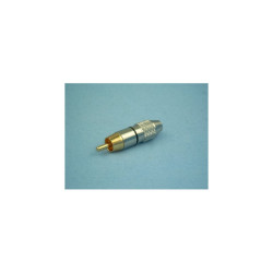 Wtyk RCA METAL srebr.-złoty