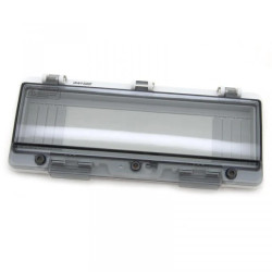 Okienko inspekcyjne hermetyczne, IP67 12-modułów z szyną TH35 i uchwytem mocującym aparaturę modułową, W-IP67-12