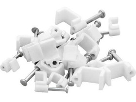 UCHWYTY NA KABLE PŁASKIE 12MM 100 SZTUK