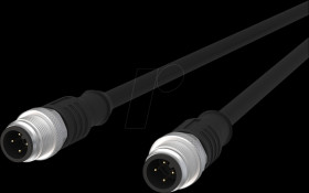 142MCA11020 Sensor cables, M12, 4-pin, plug > plug, 2 m