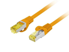 Patchcord kat.6a s/ftp lszh cu 0.25m pomarańczowy fluke passed lanberg PCF6A-10CU-0025-O