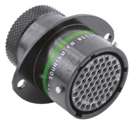 Złącze wielostykowe przemysłowe 55-pinowe, panelowe Gniazdo Souriau Sunbank by Eaton