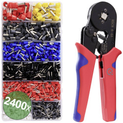 Quadrios 22T007 Crimper Set Ferrules 0.25-10 mm&#xB2; 2400 Ferrules Included