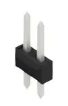 Pin header, 2 pole, pitch 2.54 mm, straight, black, 10055017