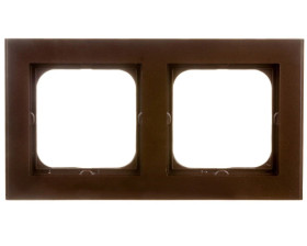 SONATA Ramka podwójna czekoladowy metalik R-2R/40