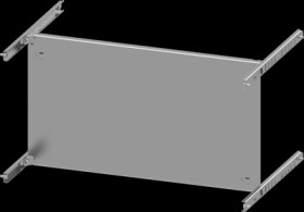 Mounting plate, sheet steel, (W x H x D) 600 x 300 x 400 mm, 8PQ3000-2BA51