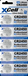 145594 Lithium button cell CR2450, 5-unit blister pack