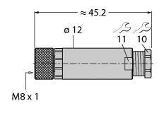 Turck 6901030 Złącze niekonfekcjonowane czujnika/aktuatora B5133-0, 1 szt.