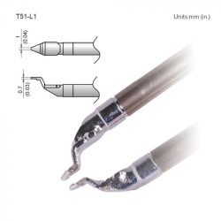 Grot lutowniczy ołówkowy Hakko do FX-9705 0,7 mm, 1 mm T51
