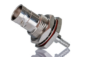 Złącze koncentryczne Montaż na panelu Żeński 50Ω typ złącza Złącze BNC 4GHz Połączenie zagniatane typ kabla RG174/U