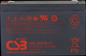 HRL634W lead-acid battery, 6 V, 34 W 15min/Cell