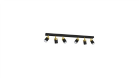 Lampa Sufitowa Joker Black/Gold 6Xgu10 Mlp6126 Milagro