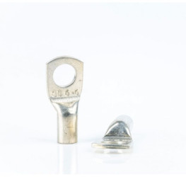 Uninsulated tub cable lug with viewing hole, 10 mm², AWG 8, 8 mm, BYB-4-07F5138