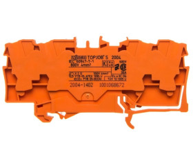 Złączka 4-przewodowa 4mm2 pomarańczowa TOPJOBS 2004-1402 /50szt./