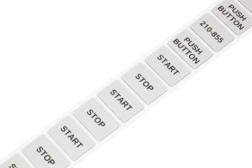 Tabliczki na przycisk 27x18mm srebrne 350szt. / rolka 210-855