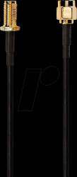 CSGL02210BK20 Antenna cable, RP SMA plug / RP SMA socket, 2 m