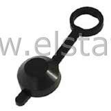 Osłonka czarna na przeł. z kluczykiem śr=1,5cm