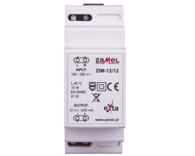 Zasilacz impulsowy 190-260VAC/12VDC 15W 1,2A ZIM-12/12 EXT10000159