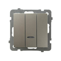 AS Łącznik potrójny z podświetleniem satyna light ŁP-13GS/m/45