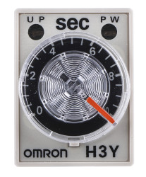 Timer Relay Szyna DIN, Montaż powierzchniowy 24V dc 4PDT 4-stykowy Omron 4PDT 0.5 → 10s H3Y-4 jednofunkcyjny