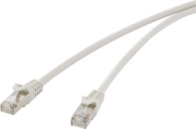 Renkforce RF-4541484 RJ45 Kabel sieciowy, kabel krosowy CAT 5e F/UTP 0.25 m szary z zaczepami blokującymi 1 szt.
