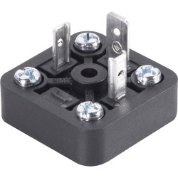 Hirschmann 933 378-100 GSA-U 2000 N LO Appliance Plug with Screw 2 &#x2B; PE Black