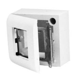 Obudowa natynkowa 2-modułowa do osprzętu w standardzie 45x45mm (zawiera SUP metalowy i RAM) OBUK-2/M