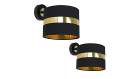 Kinkiet Palmira Black / Gold 1Xe27 60W Mlp6317 Milagro