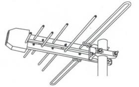 Antena TV LOG 6-60 ze wzmacniaczem+zasilacz