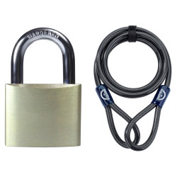 Kłódka średnica szekli: 6.35mm Squire Zamknięcie na klucz Obie opcje mosiężna