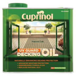 Cuprinol 5122411 UV Guard Decking Oil Natural Oak 2.5 litre