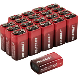 VOLTCRAFT VC16107985 9V PP3 batteryAlkaline ne 550 mAh 20 Pack