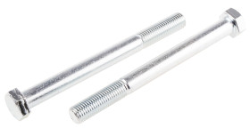 Śruba z łbem sześciokątnym gwint M16 170mm skok 2.0mm Stalowe Sześciokątny Powlekane jasnym cynkiem RS PRO