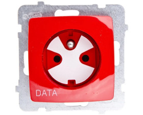 KARO Gniazdo pojedyncze z/u DATA z kluczem czerwone GP-1SZK/m/00