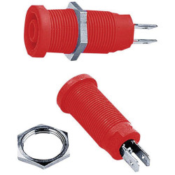 St&#xE4;ubli 669131-22 XEB-1R safety jack socket 4mm pin red fully insulated