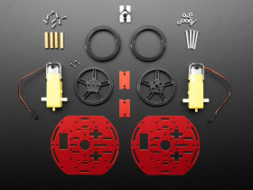 Adafruit Mini Round Robot Chassis Kit - 2WD with DC Motors