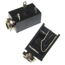 Gniazdo Jack 3,5mm mono GS 2-3 przykręcane do obudowy, z wyłącznikiem