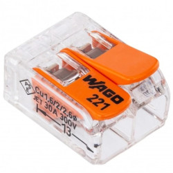 Szybkozłączka 2x 0,5-6,0mm2 uniwersalna (na drut / na linkę) 450V/41A ORYGINALNA woreczek 10szt. 221-612
