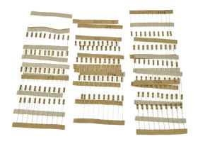 Zestaw rezystorów; 160szt.; węglowy; ZR-1/25-160; 0,25W; 10÷1000000ohm; 5%; przewlekany (THT)