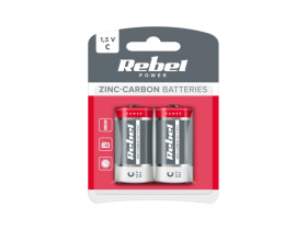 Baterie REBEL GREENCELL R14 2szt/bl