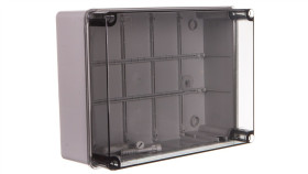 Puszka Natynkowa Z Przeźroczystą Pokrywą Seria 420 Ip65 300X220x120 Szara...