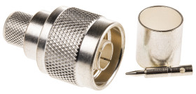 Złącze koncentryczne Montaż na kablu Męski 50Ω typ złącza Złącze N 0 to 11GHz Połączenie zagniatane typ kabla RG214/U,