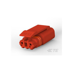 TE Connectivity 3-2834074-2 Mini Lighting Connector 2P Plug Female IP67 Red
