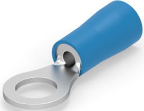 Insulated ring cable lug, 1.31-2.08 mm², AWG 16 to 14, 4.34 mm, blue, 31899