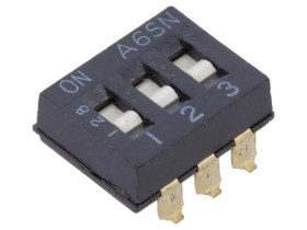 Przełącznik DIP-SWITCH Ilość sekcji 3 ON-OFF 0,025A/24VDC A6SN3101