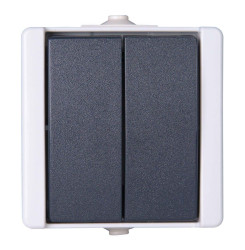 Włącznik światła, 250V, 2-przyciskowy, IP44, Kopp