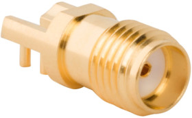 SMA panel socket 50 Ω, solder connection, straight, 901-10512-3